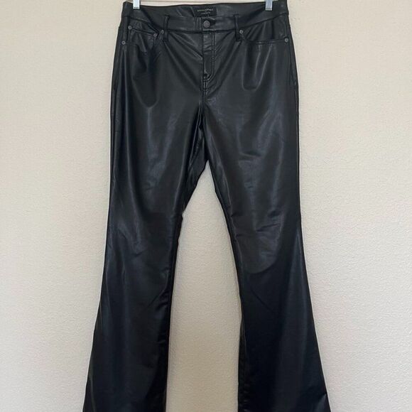NWT Banana Republic  low rise bootcut Leather Pants Size 32/14 - Picture 3 of 15